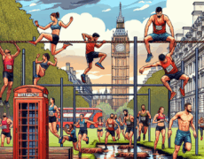Descubre la emoción de participar en una carrera de obstáculos en un parque londinense: ¡Una aventura turística que no te puedes perder!